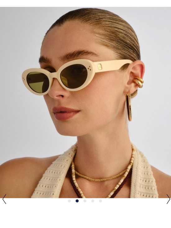 Le Specs Accessories - Le Specs: Tootsie + | cream cat-eyed silhouette sunglasses